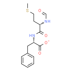 ChemSpider 2D Image | (2S)-2-[(N-Formyl-L-methionyl)amino]-3-phenylpropanoate | C15H19N2O4S