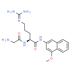 ChemSpider 2D Image | Glycyl-N~5~-(diaminomethylene)-N-(4-methoxy-2-naphthyl)-L-ornithinamide | C19H26N6O3