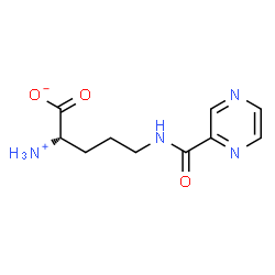 ChemSpider 2D Image | N~5~-(pyrazin-2-ylcarbonyl)-L-ornithine | C10H14N4O3