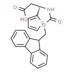 ChemSpider 2D Image | (3S)-3-{[(9H-Fluoren-9-ylmethoxy)carbonyl]amino}-3-(2-thienyl)propanoic acid | C22H19NO4S