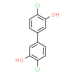 ChemSpider 2D Image | 4,4'-Dichloro-3,3'-biphenyldiol | C12H8Cl2O2