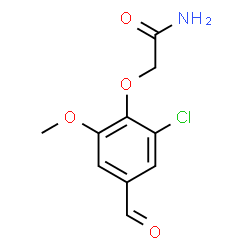 ChemSpider 2D Image | 2-(2-Chloro-4-formyl-6-methoxyphenoxy)acetamide | C10H10ClNO4