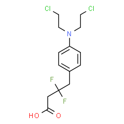 ChemSpider 2D Image | 4-{4-[Bis(2-chloroethyl)amino]phenyl}-3,3-difluorobutanoic acid | C14H17Cl2F2NO2