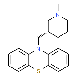 ChemSpider 2D Image | 10-{[(3S)-1-Methyl-3-piperidinyl]methyl}-10H-phenothiazine | C19H22N2S