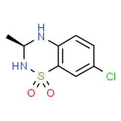 ChemSpider 2D Image | (3S)-7-Chloro-3-methyl-3,4-dihydro-2H-1,2,4-benzothiadiazine 1,1-dioxide | C8H9ClN2O2S