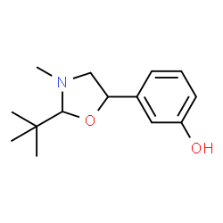 ChemSpider 2D Image | Phenol, 3-(2-(1,1-dimethylethyl)-3-methyl-5-oxazolidinyl)- | C14H21NO2