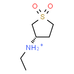 ChemSpider 2D Image | (3S)-N-Ethyltetrahydro-3-thiophenaminium 1,1-dioxide | C6H14NO2S