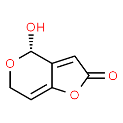 ChemSpider 2D Image | (4S)-4-Hydroxy-4H-furo[3,2-c]pyran-2(6H)-one | C7H6O4