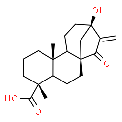 ChemSpider 2D Image | (5xi,9xi)-13-Hydroxy-15-oxokaur-16-en-18-oic acid | C20H28O4
