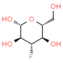 ChemSpider 2D Image | 3-Deoxy-3-fluoro-beta-D-glucopyranose | C6H11FO5