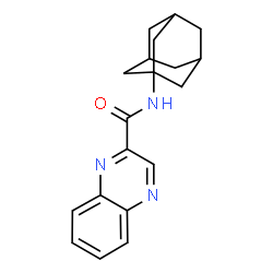 ChemSpider 2D Image | N-(Adamantan-1-yl)-2-quinoxalinecarboxamide | C19H21N3O