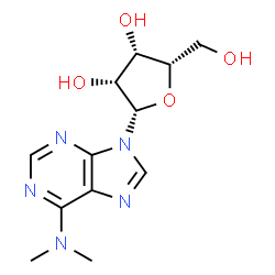 ChemSpider 2D Image | 9-(beta-L-Lyxofuranosyl)-N,N-dimethyl-9H-purin-6-amine | C12H17N5O4