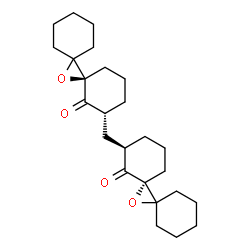 ChemSpider 2D Image | (2R,6R,2'R,6'R)-2,2'-Methylenebis(13-oxadispiro[5.0.5.1]tridecan-1-one) | C25H36O4