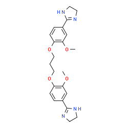 ChemSpider 2D Image | O,O'-Bis(4-(Imidazolin-2-Yl)-(2-Methoxy)Phenyl)-1,3-Propanediol | C23H28N4O4