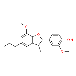 ChemSpider 2D Image | HYDROXYMETHOXYPHENYL PROPYLMETHYLMETHOXYBENZOFURAN | C20H24O4