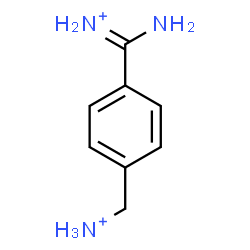ChemSpider 2D Image | {Amino[4-(ammoniomethyl)phenyl]methylene}ammonium | C8H13N3