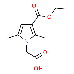 ChemSpider 2D Image | [3-(ethoxycarbonyl)-2,5-dimethylpyrrol-1-yl]acetic acid | C11H15NO4
