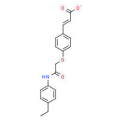 ChemSpider 2D Image | (2E)-3-(4-{2-[(4-Ethylphenyl)amino]-2-oxoethoxy}phenyl)acrylate | C19H18NO4