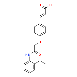 ChemSpider 2D Image | (2E)-3-(4-{2-[(2-Ethylphenyl)amino]-2-oxoethoxy}phenyl)acrylate | C19H18NO4