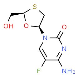 ChemSpider 2D Image | Emtricitabine | C8H10FN3O3S