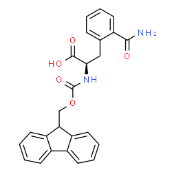 ChemSpider 2D Image | 2-Carbamoyl-N-[(9H-fluoren-9-ylmethoxy)carbonyl]-D-phenylalanine | C25H22N2O5