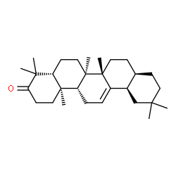 ChemSpider 2D Image | (4aR,6aR,6bS,8aR,12aR,14aR,14bR)-4,4,6a,6b,11,11,14b-Heptamethyl-1,4,4a,5,6,6a,6b,7,8,8a,9,10,11,12,12a,14,14a,14b-octadecahydro-3(2H)-picenone | C29H46O