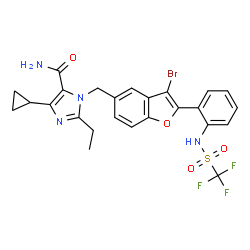 ChemSpider 2D Image | saprisartan | C25H22BrF3N4O4S