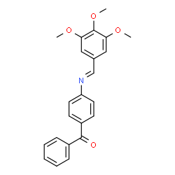 ChemSpider 2D Image | Phenyl{4-[(E)-(3,4,5-trimethoxybenzylidene)amino]phenyl}methanone | C23H21NO4