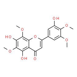 ChemSpider 2D Image | Flavone, 3',5,7-trihydroxy-4',5',6,8-tetramethoxy- | C19H18O9