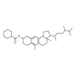 ChemSpider 2D Image | 3-(5,6-Dimethyl-2-heptanyl)-3a,6-dimethyl-2,3,3a,4,5,7,8,9,10,11b-decahydro-1H-cyclopenta[a]anthracen-9-yl cyclohexanecarboxylate | C35H54O2