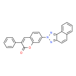 ChemSpider 2D Image | 7-(2H-Naphtho[1,2-d]triazol-2-yl)-3-phenyl-2-benzopyrone | C25H15N3O2
