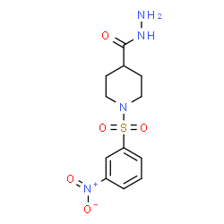 ChemSpider 2D Image | 1-(3-nitrobenzenesulfonyl)piperidine-4-carbohydrazide | C12H16N4O5S