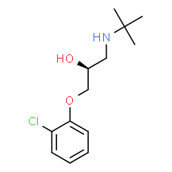 ChemSpider 2D Image | (2S)-1-(2-Chlorophenoxy)-3-[(2-methyl-2-propanyl)amino]-2-propanol | C13H20ClNO2