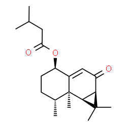 ChemSpider 2D Image | (1beta)-8-Oxoaristol-9-en-1-yl 3-methylbutanoate | C20H30O3