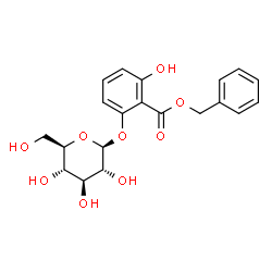 ChemSpider 2D Image | benzyl 2-(beta-glucopyranosyloxy)-6-hydroxybenzoate | C20H22O9