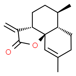 ChemSpider 2D Image | (3aS,6R,6aS,10aS)-6,9-Dimethyl-3-methylene-3,3a,4,5,6,6a,7,8-octahydro-2H-naphtho[8a,1-b]furan-2-one | C15H20O2