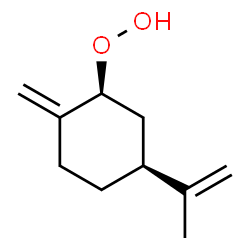 ChemSpider 2D Image | (1S,5S)-5-Isopropenyl-2-methylenecyclohexyl hydroperoxide | C10H16O2