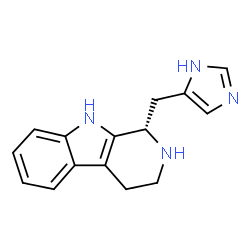 ChemSpider 2D Image | (1S)-1-(1H-Imidazol-5-ylmethyl)-2,3,4,9-tetrahydro-1H-beta-carboline | C15H16N4