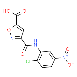 ChemSpider 2D Image | 3-[(2-Chloro-5-nitrophenyl)carbamoyl]-1,2-oxazole-5-carboxylic acid | C11H6ClN3O6
