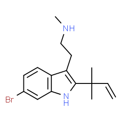 ChemSpider 2D Image | Desformylflustrabromine | C16H21BrN2