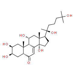 ChemSpider 2D Image | (2beta,3beta,5beta,9beta,11alpha)-2,3,11,14,20,25-Hexahydroxycholest-7-en-6-one | C27H44O7