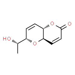 ChemSpider 2D Image | (4aR,6S,8aS)-6-[(1S)-1-Hydroxyethyl]-6,8a-dihydropyrano[3,2-b]pyran-2(4aH)-one | C10H12O4