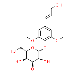 ChemSpider 2D Image | 4-[(1E)-3-Hydroxy-1-propen-1-yl]-2,6-dimethoxyphenyl beta-L-altropyranoside | C17H24O9