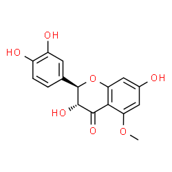 ChemSpider 2D Image | (2R,3R)-2-(3,4-Dihydroxyphenyl)-3,7-dihydroxy-5-methoxy-2,3-dihydro-4H-chromen-4-one | C16H14O7