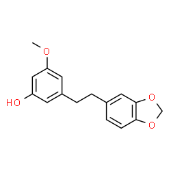 ChemSpider 2D Image | 3-[2-(1,3-Benzodioxol-5-yl)ethyl]-5-methoxyphenol | C16H16O4