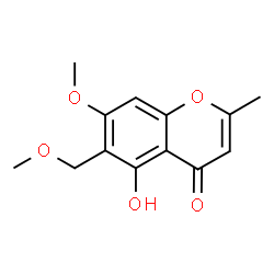 ChemSpider 2D Image | 5-Hydroxy-7-methoxy-6-methoxymethyl-2-methyl-chromen-4-one | C13H14O5