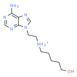 ChemSpider 2D Image | N-[2-(6-Amino-9H-purin-9-yl)ethyl]-5-hydroxy-1-pentanaminium | C12H21N6O