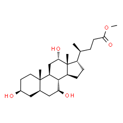 ChemSpider 2D Image | Methyl (3beta,5alpha,7beta,12alpha,17alpha,20S)-3,7,12-trihydroxycholan-24-oate | C25H42O5