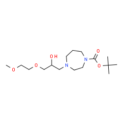 ChemSpider 2D Image | 2-Methyl-2-propanyl 4-[2-hydroxy-3-(2-methoxyethoxy)propyl]-1,4-diazepane-1-carboxylate | C16H32N2O5