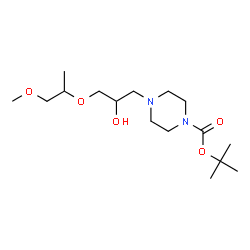 ChemSpider 2D Image | 2-Methyl-2-propanyl 4-{2-hydroxy-3-[(1-methoxy-2-propanyl)oxy]propyl}-1-piperazinecarboxylate | C16H32N2O5